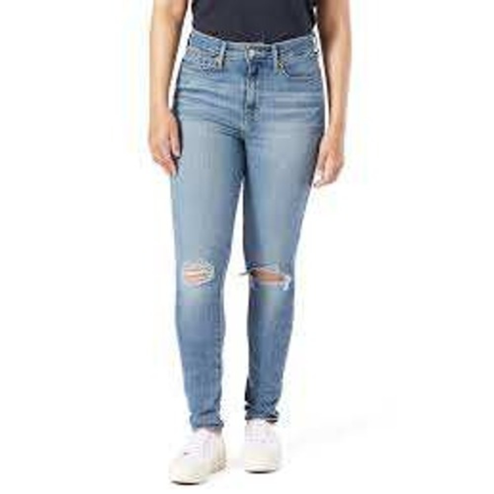 Levis 512 Slim Taper Distressed Light Wash Jeans Mens 29x30 Blue Denim